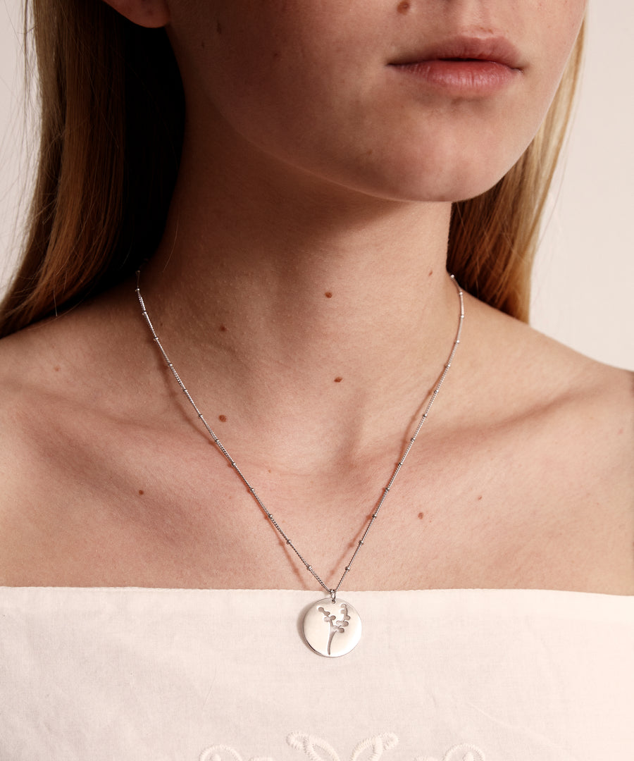 Tree buds Necklace - Silver