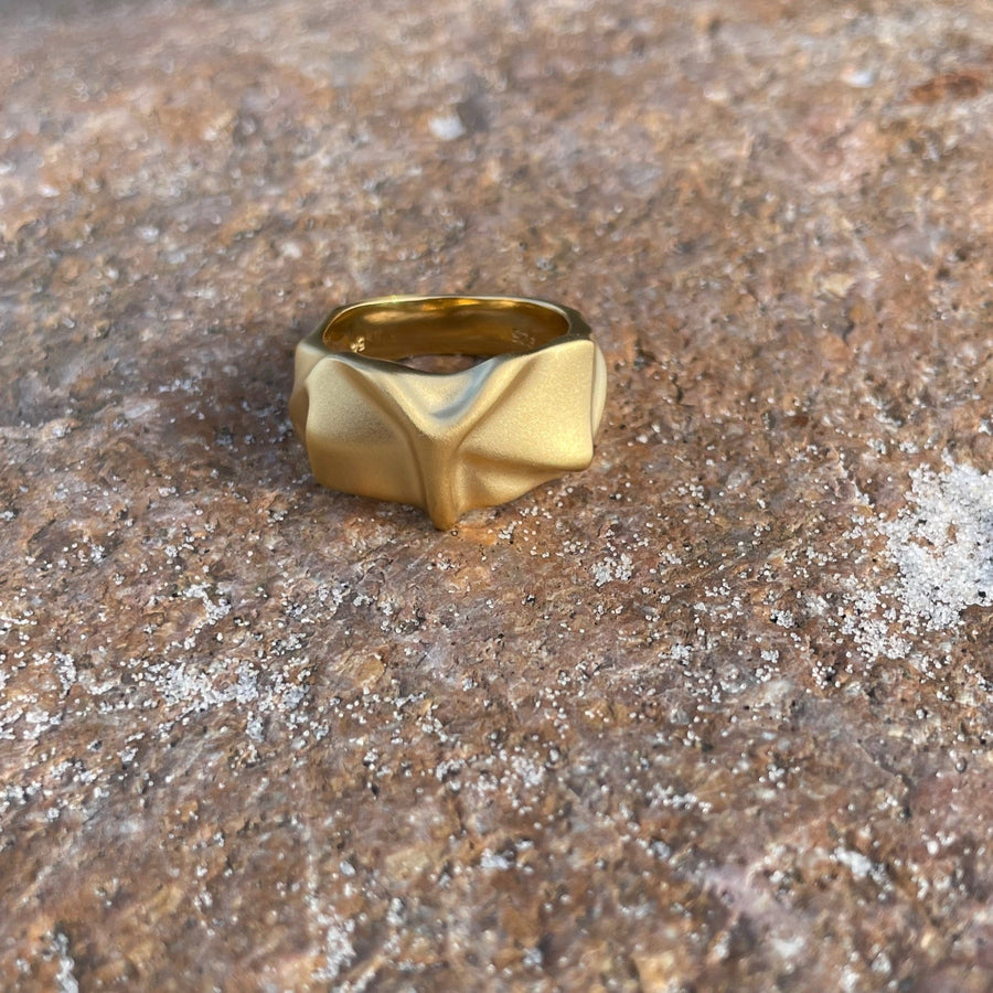 More folded ring - Gold