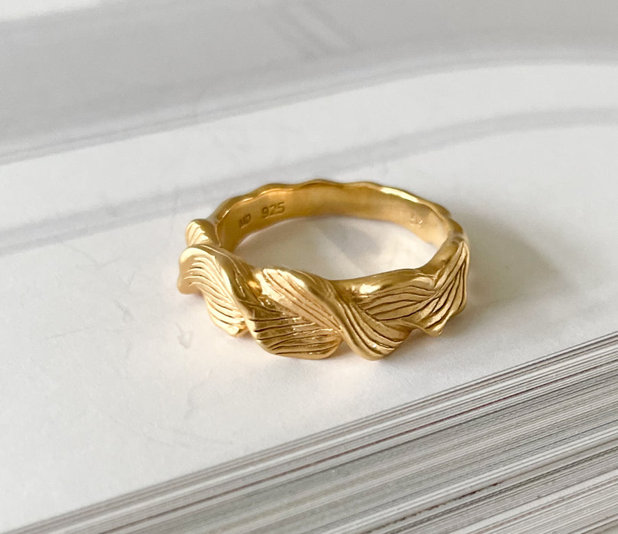 Nature leaf ring - Gold