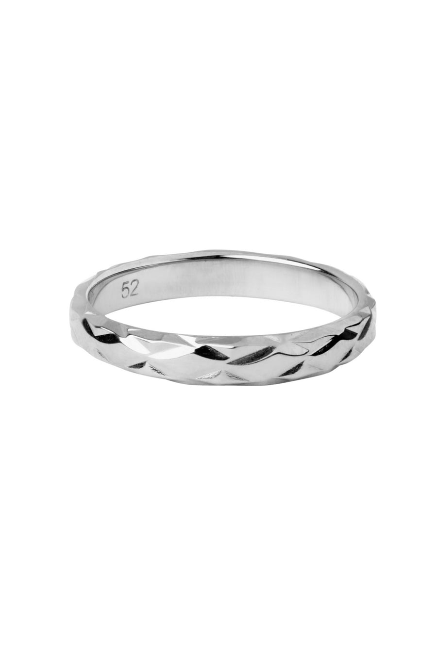 Lotus diamond cut ring - Silver