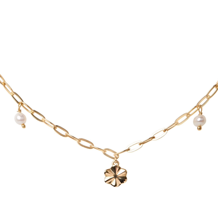 Lotus link necklace - Gold