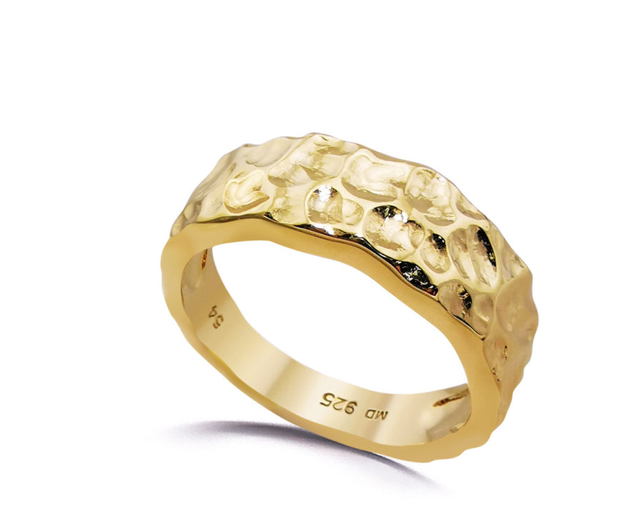 Lotus structure ring - Gold