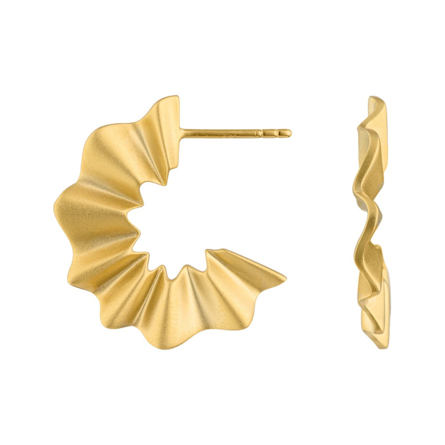 Lotus wave earring - Gold