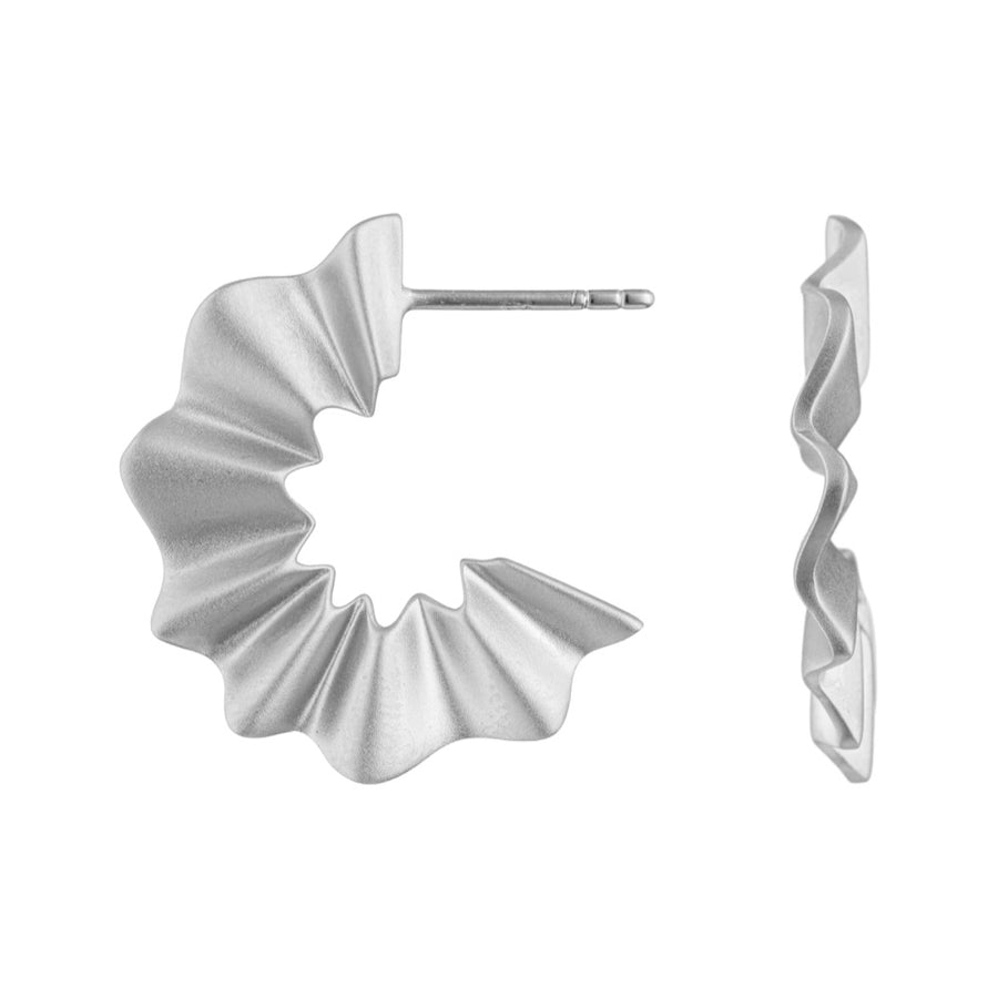 Lotus wave earring - Silver