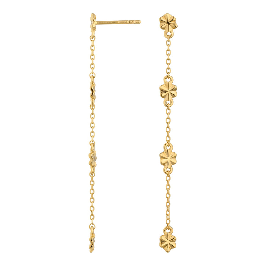 Lotus chain earring - Gold