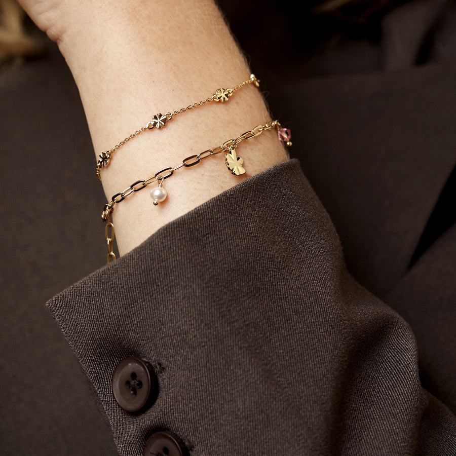 Lotus link bracelet - Gold