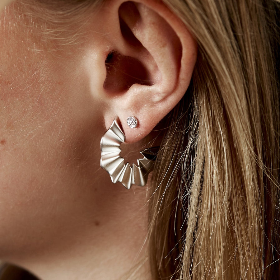 Lotus wave earring - Silver